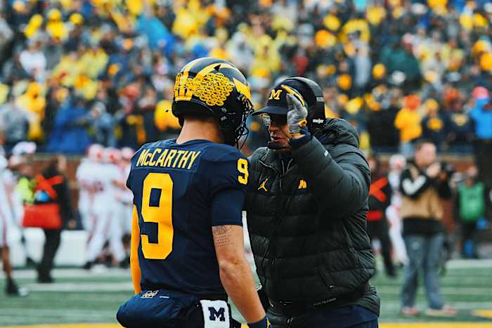 JJ McCarthy, Jim Harbaugh